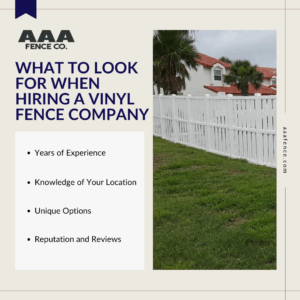 vinyl fence company