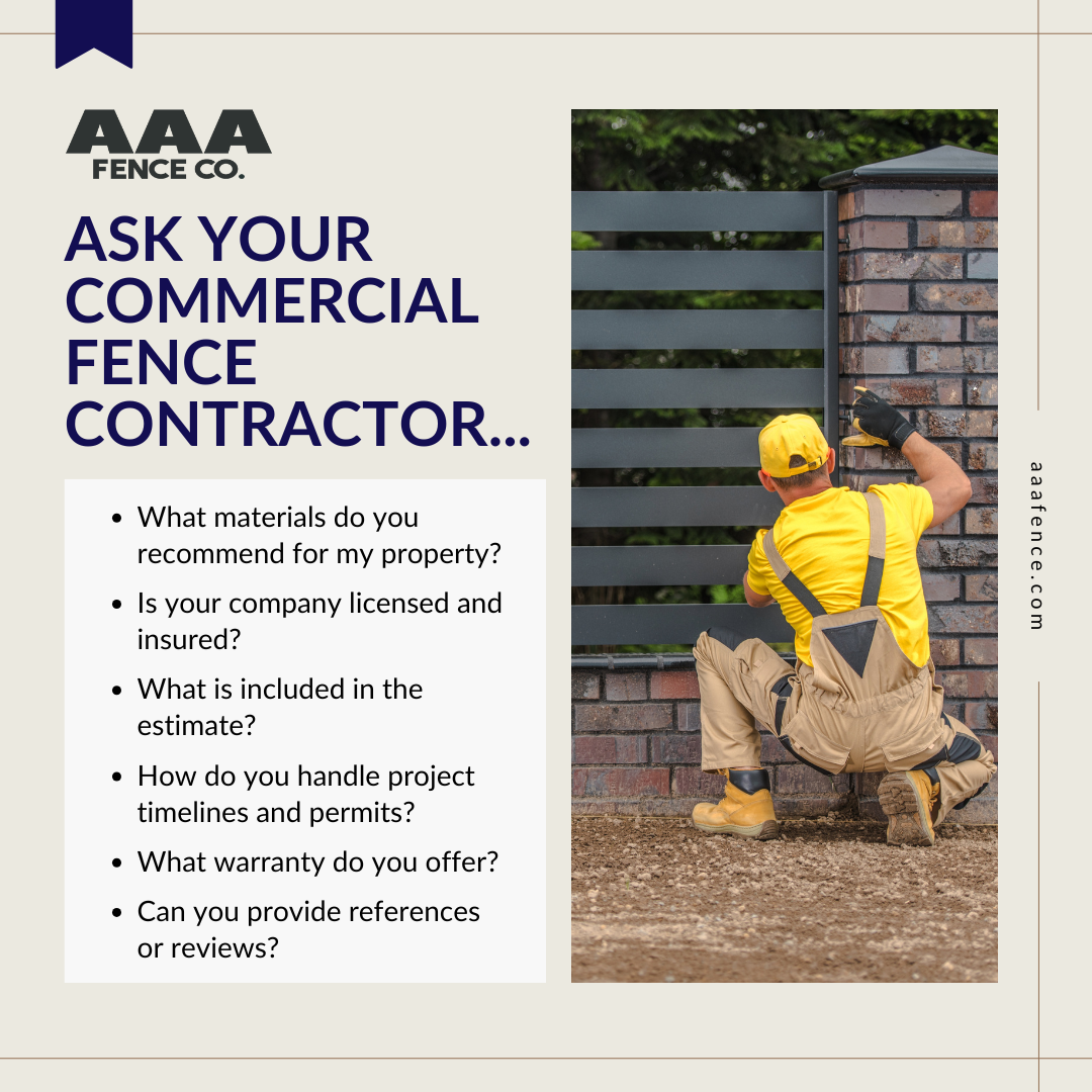 commercial fence contractor