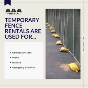 temporary fence rentals
