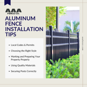 aluminum fence installation