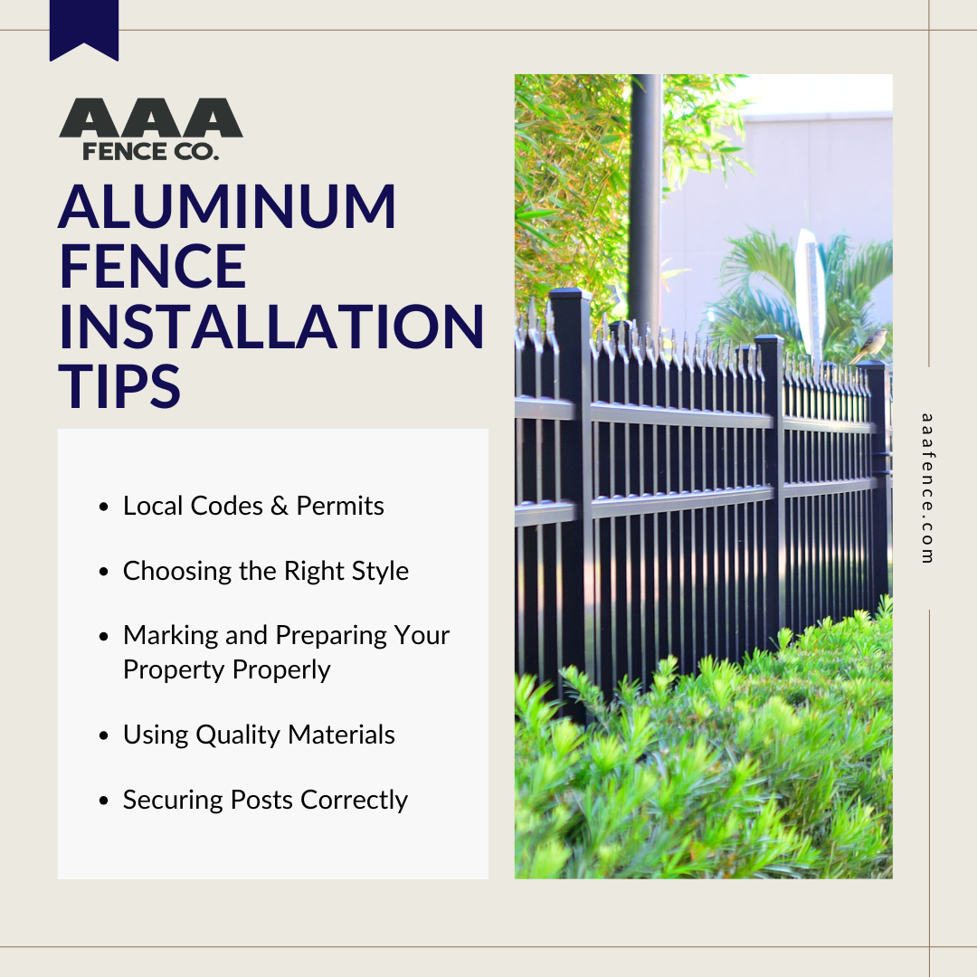 aluminum fence installation
