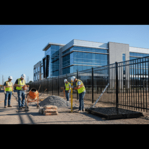 commercial fence installation