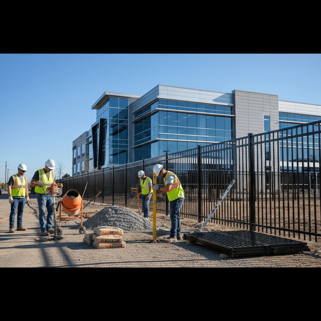 commercial fence installation